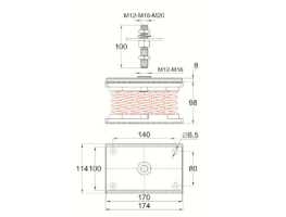 Kit support au sol antivibratile